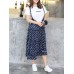 Plus Size Casual Women Sleeveless Star Printed Dress