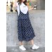 Plus Size Casual Women Sleeveless Star Printed Dress