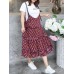 Plus Size Casual Women Sleeveless Star Printed Dress