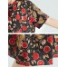 Plus Size Casual Women Printed Short Sleeve Dress