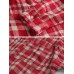 Plus Size Casual Women Plaid Pockets Blouse