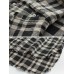 Plus Size Casual Women Plaid Pockets Blouse