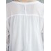 Casual Women White Loose V-Neck Thin Blouse