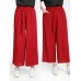 Women Casual Elastic Waist Wide Leg Pants with Belt