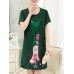 Women Floral Fake Two Pieces Elegant Chiffon Dress