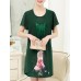 Women Floral Fake Two Pieces Elegant Chiffon Dress