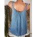 Plus Size Solid Color Rayon Sleeveless Tank Tops