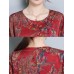 Women Ethnic Floral Print  Half Sleeve Dress