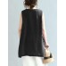 Women Vintage Sleeveless V-neck Tank Tops Blouse