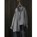 Plus Size Casual Long Sleeve Lapel Stripe Blouse Shirts For Women