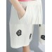 Women Vintage Embroidery Wide Leg Loose Pants