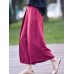 Women Loose Pleated Wide Leg Calf length Pants