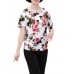 Plus Size Women Elegant O-neck Chiffon Suit