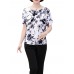 Plus Size Women Elegant O-neck Chiffon Suit