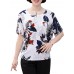 Plus Size Women Elegant O-neck Chiffon Suit