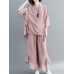 Women Fashion Ruffles Blouse and Pants Suit