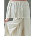 Women Vintage Fake Two Piece Wide Legged Pants with Pockets