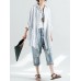 Women Loose Casual Lapel Patchwork Striped Shirt Blouse with Pockets