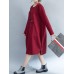 Women Casual O-neck Long Sleeve Pockets Sweatshirt Dress