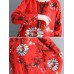 Vintage Floral Printed O-Neck Long Sleeve Long Dress