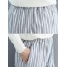 Vintage Stripe Elastic Waist Baggy Wide Leg Harem Pants