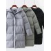 Women Solid Color Zipper Hooded Thick Winter Coats