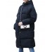 Women Solid Color Zipper Hooded Thick Winter Coats