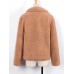 Lambswool Long Sleeve Turndown Collar Short Coats