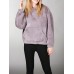 Fleece Solid Color Long Sleeve Warm Sweatshirt With Pockets