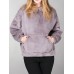 Fleece Solid Color Long Sleeve Warm Sweatshirt With Pockets