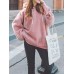 Thick Faux Fur Hooded Solid Color Long Sleeve Sweatshirt