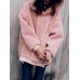 Thick Faux Fur Hooded Solid Color Long Sleeve Sweatshirt