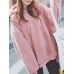 Thick Faux Fur Hooded Solid Color Long Sleeve Sweatshirt