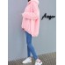 Women Casual Solid Color Zipper Fuzzy Hooded Sweatshirt