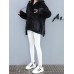 Women Casual Solid Color Zipper Fuzzy Hooded Sweatshirt