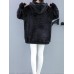 Women Casual Solid Color Zipper Fuzzy Hooded Sweatshirt