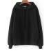 Women Long Sleeve Solid Color Pullovers Hooded Sweatshirt