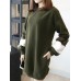 Women Elegant Patchwork Fleece O-neck Long Sweatshirt