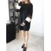 Women Elegant Patchwork Fleece O-neck Long Sweatshirt