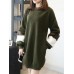 Women Elegant Patchwork Fleece O-neck Long Sweatshirt