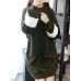 Women Elegant Patchwork Fleece O-neck Long Sweatshirt