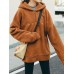 Women Casual Polar Fleece Zipper Hoodies Sweatshirts