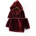 Women Casual Velvet Thick Solid Color Hooded Sweatshirt