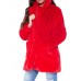 Plus Size Women Elegant Fluffy Solid Color Pockets Thick Coats