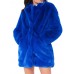 Plus Size Women Elegant Fluffy Solid Color Pockets Thick Coats