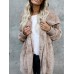 Women Multicolor Fluffy Faux Fur Soft Hooded Coats