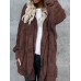 Women Multicolor Fluffy Faux Fur Soft Hooded Coats