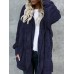 Women Multicolor Fluffy Faux Fur Soft Hooded Coats