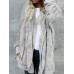 Women Multicolor Fluffy Faux Fur Soft Hooded Coats