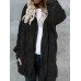 Women Multicolor Fluffy Faux Fur Soft Hooded Coats